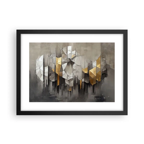 Poszter fehér keretben - Kompozíció jégből és fényből - 40x30 cm