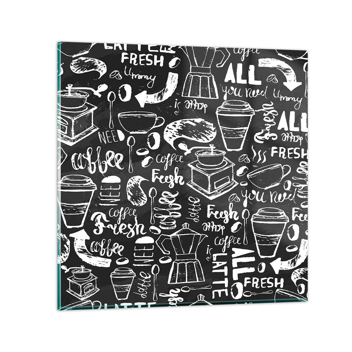 Üveg kép - All you need is… - 50x50 cm