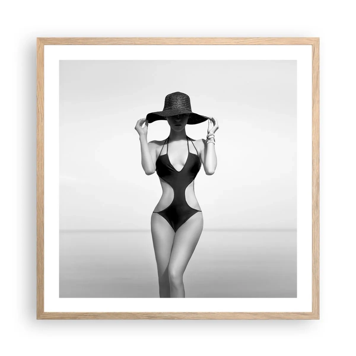 Poszter világos tölgy keretben - A nevem Elegance - 60x60 cm