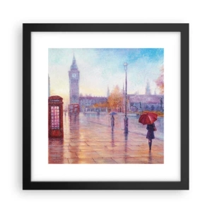 Poszter fehér keretben -  Őszi nap Londonban - 30x30 cm