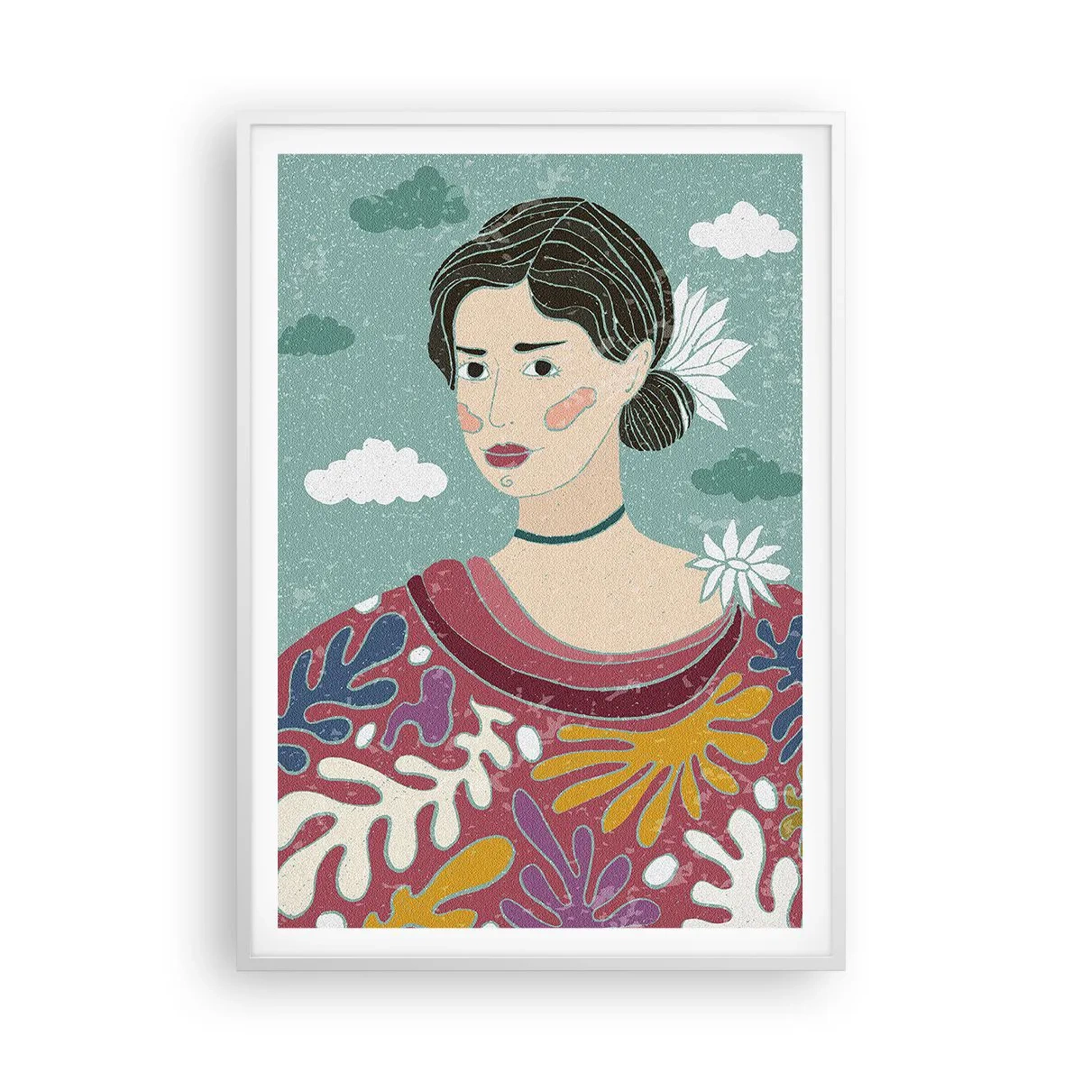 Poszter fekete keretben - Melankóliával a tekintetedben - 70x100 cm