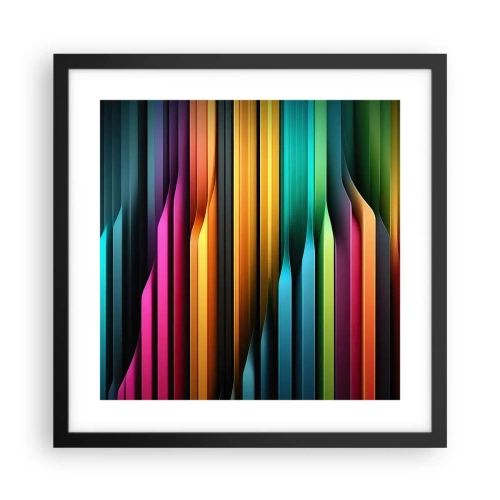 Poszter fehér keretben - Fényorgonák - 40x40 cm