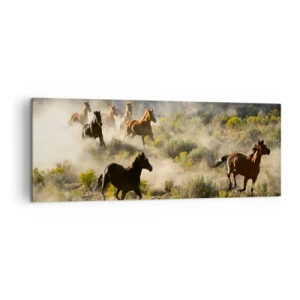 Vászonkép - Rivalizálás – szabadság, vagy férfierő? - 140x50 cm