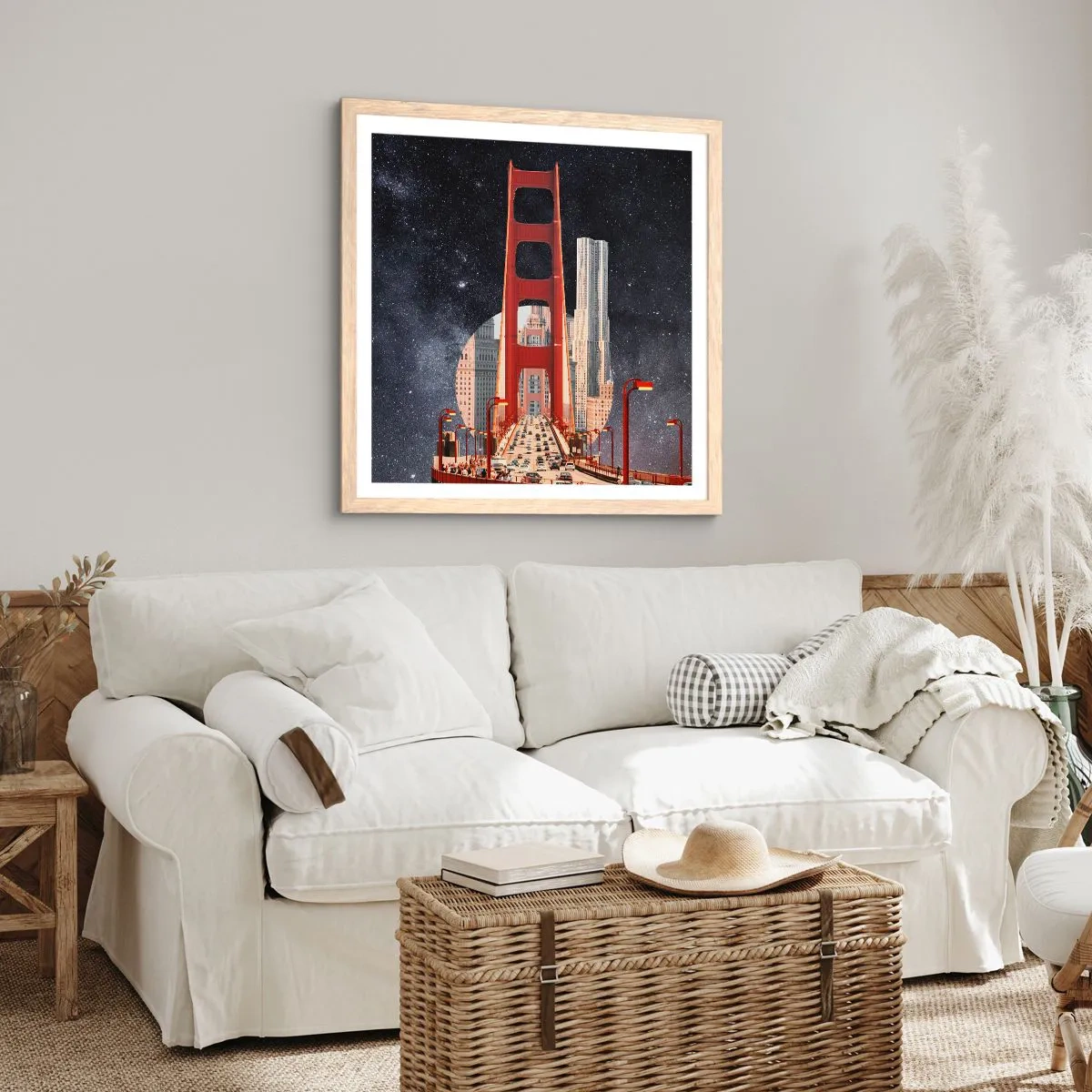 Poszter világos tölgy keretben - Mindig a középpontban - 60x60 cm