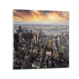 Üveg kép - Korunk dobogó szíve - 50x50 cm