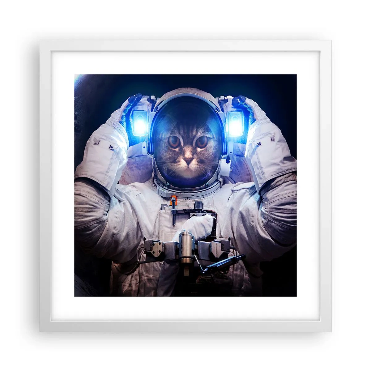 Poszter fekete keretben - Houston, baj van - 40x40 cm