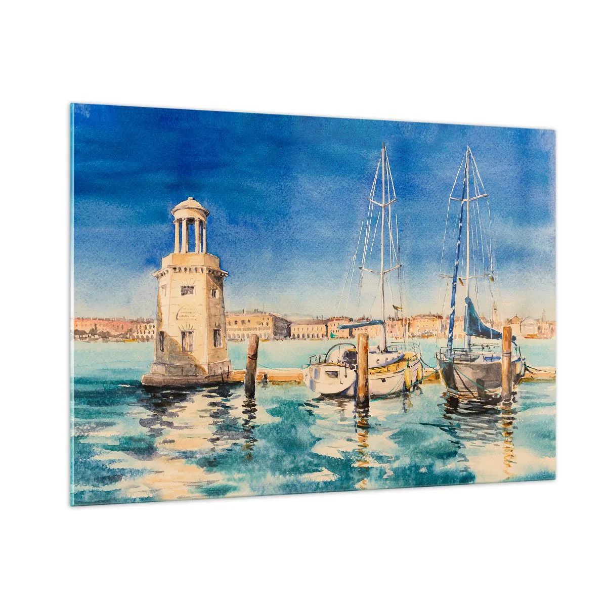 Üveg kép - Napos lagúna - 100x70 cm