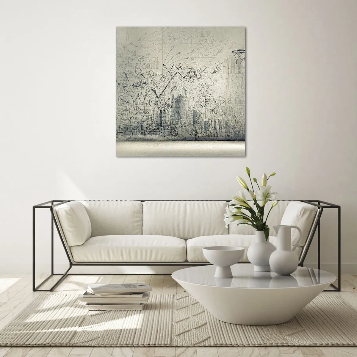 Üveg kép - A remek városi életem - 50x50 cm