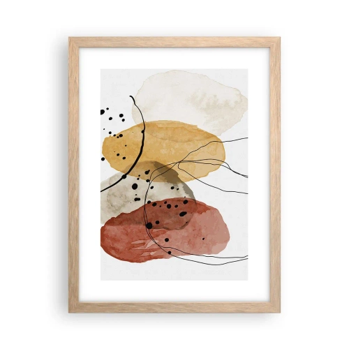 Poszter világos tölgy keretben - Mint a könnyű, friss levegő - 30x40 cm