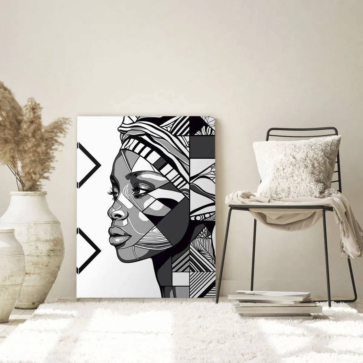 Üveg kép - Etnikai portré - 80x120 cm