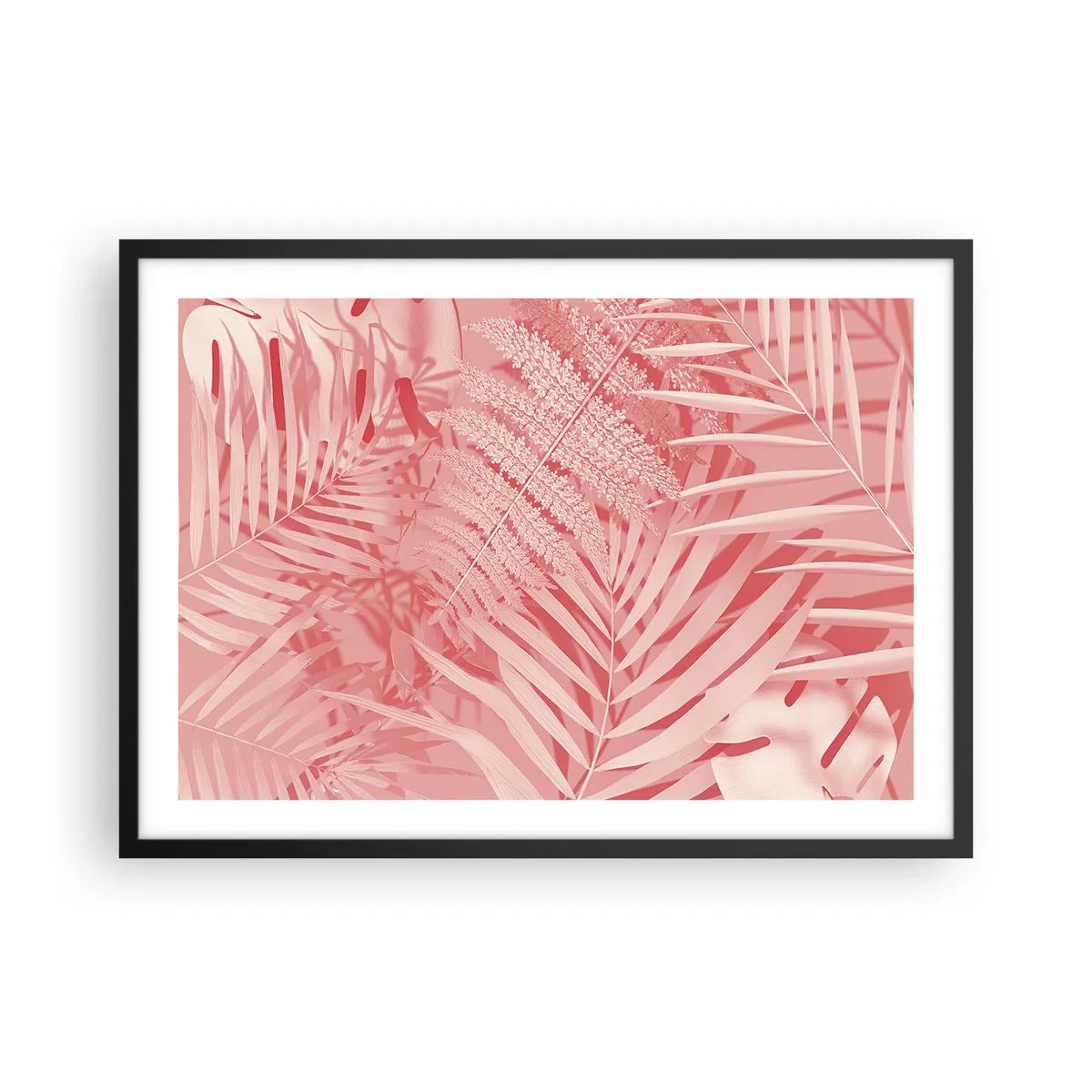 Poszter fehér keretben - Rózsaszín koncepció - 70x50 cm