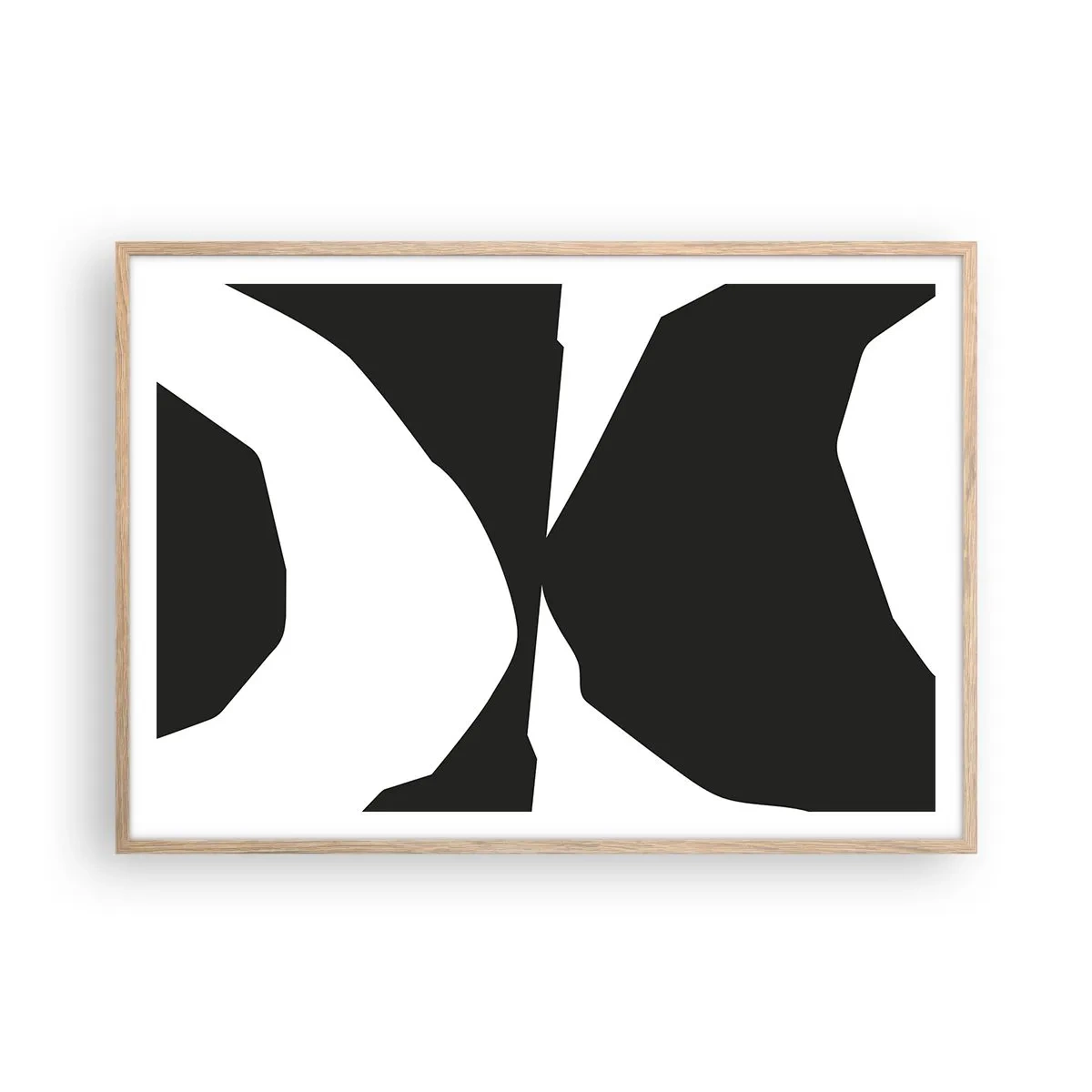 Poszter világos tölgy keretben - Pozitív-negatív - 100x70 cm