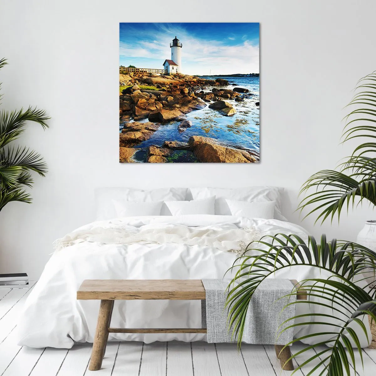 Vászonkép - Gyertek vissza boldogan, várlak - 40x40 cm