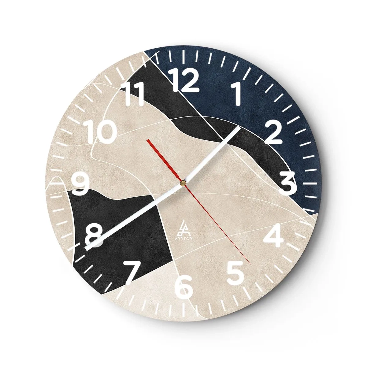 Falióra, Óra - Absztrakt kompozíció - az árnyalatok kontrasztja - 30x30 cm