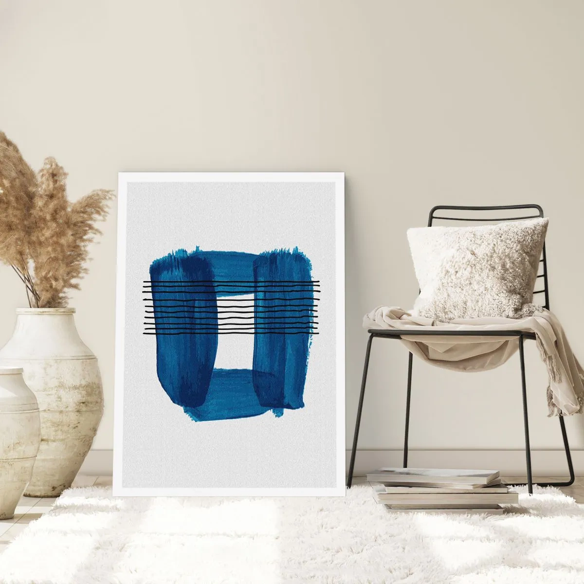 Poszter - Kékes-fekete - 70x100 cm