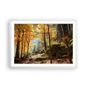 Poszter fekete keretben - Itt az ideje a pihenésnek - 70x50 cm