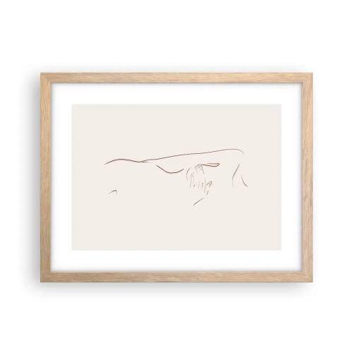 Poszter világos tölgy keretben - A vágy alakja - 40x30 cm