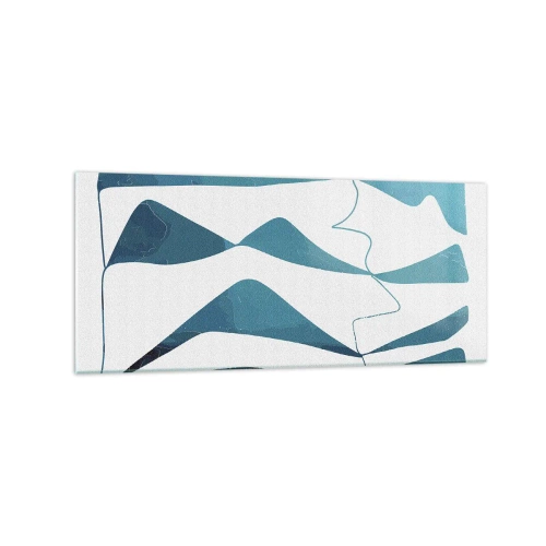 Üveg kép - Absztrakció: egy türkizkék összetétel - 120x50 cm