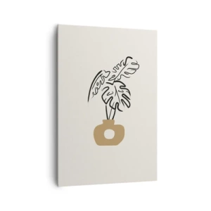Vászonkép - Monstera - a ház díszítése - 70x100 cm
