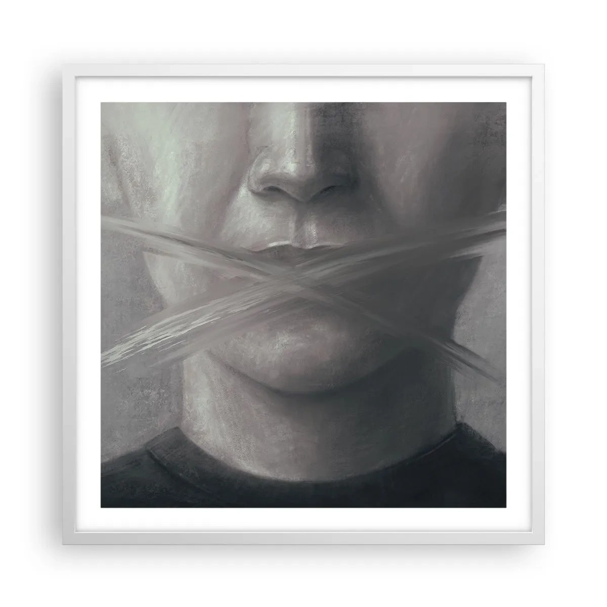 Poszter fekete keretben - Szó nélkül - 60x60 cm