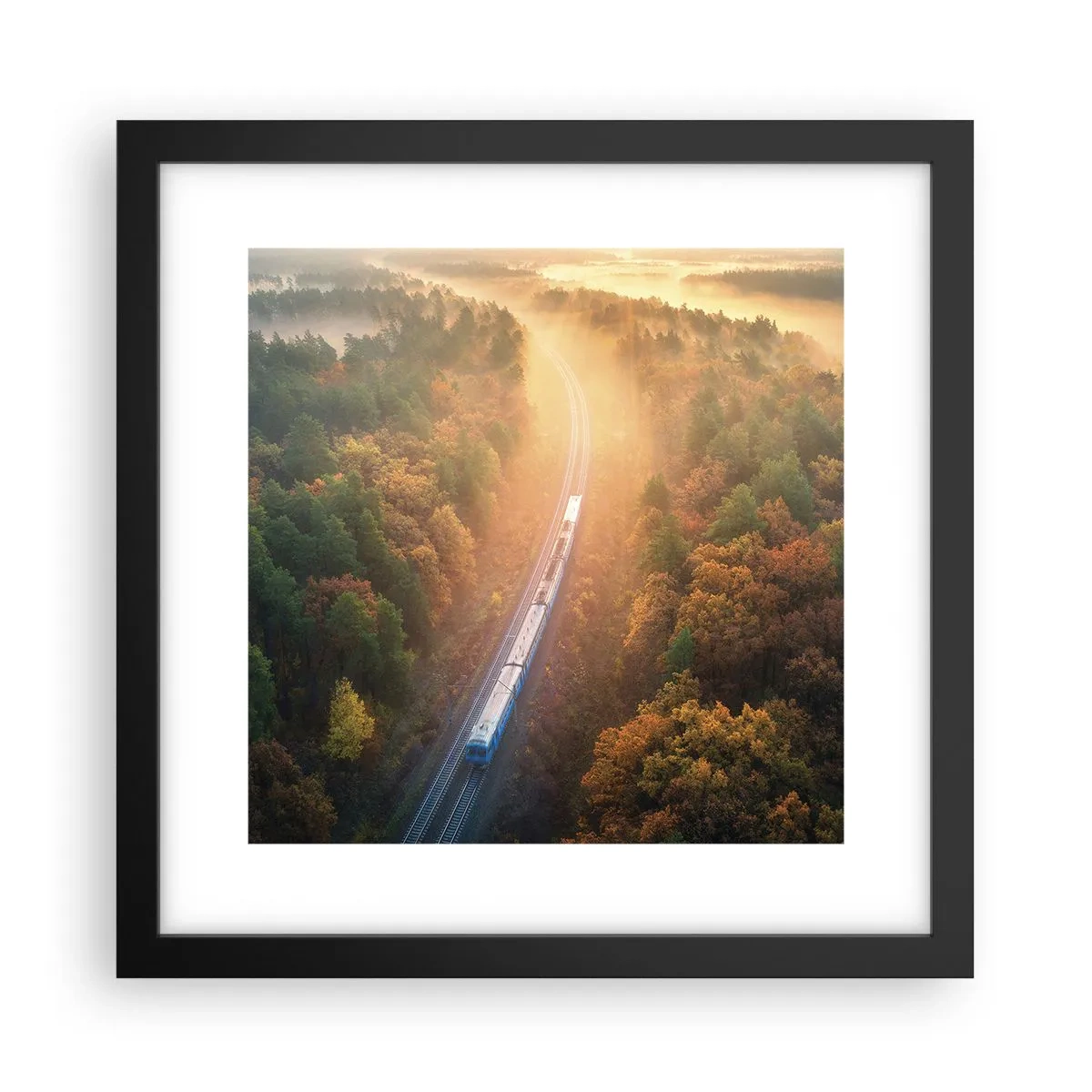 Poszter fehér keretben - Őszi utazás - 30x30 cm