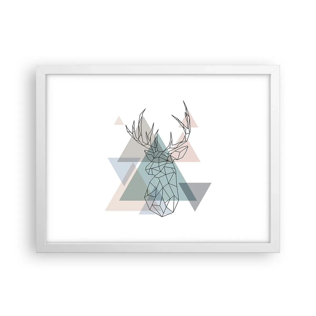 Poszter fekete keretben - Egy geometrikus erdőben - 40x30 cm