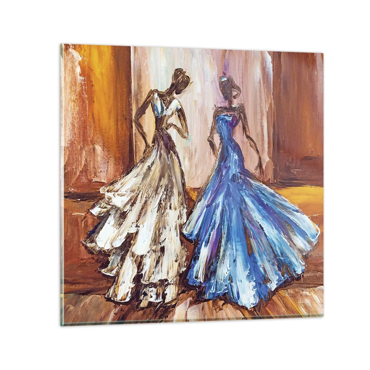 Üveg kép - Hálás páros - 30x30 cm