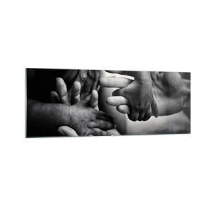 Üveg kép - Embernek lenni - 140x50 cm