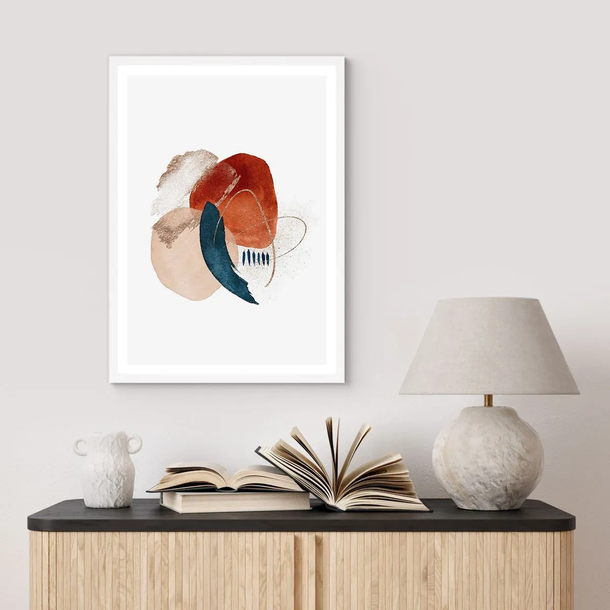 Poszter fekete keretben - Ovális kompozíció - 40x50 cm