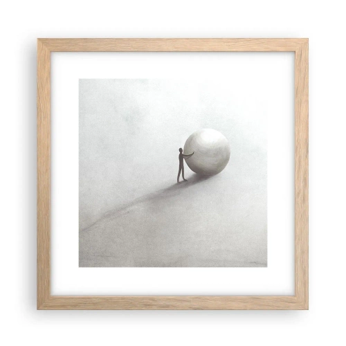 Poszter világos tölgy keretben - Az élet játéka - 30x30 cm