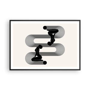 Poszter fehér keretben - Érzéki szimmetria - 100x70 cm