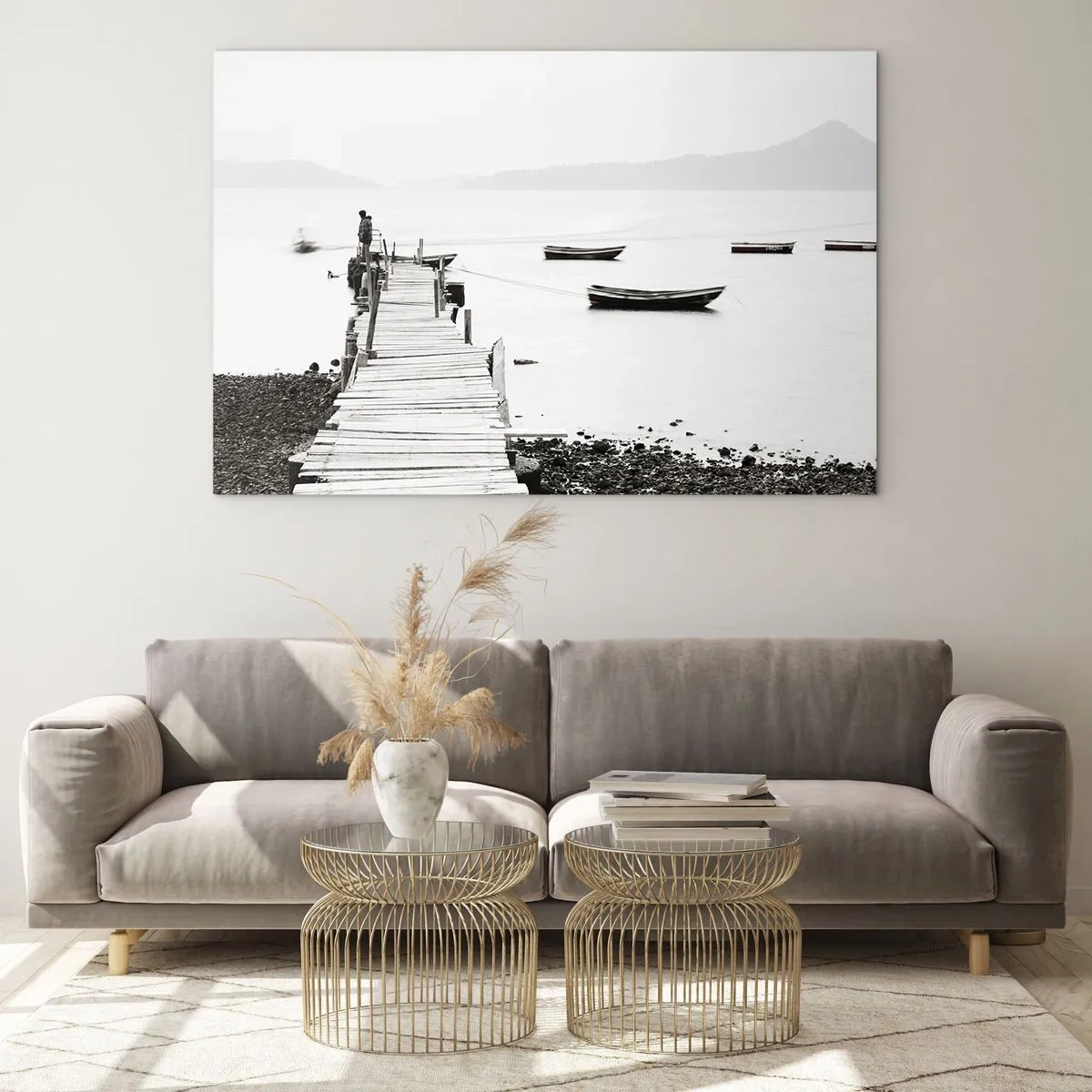 Üveg kép - Csendes és tiszta víz felett - 120x80 cm