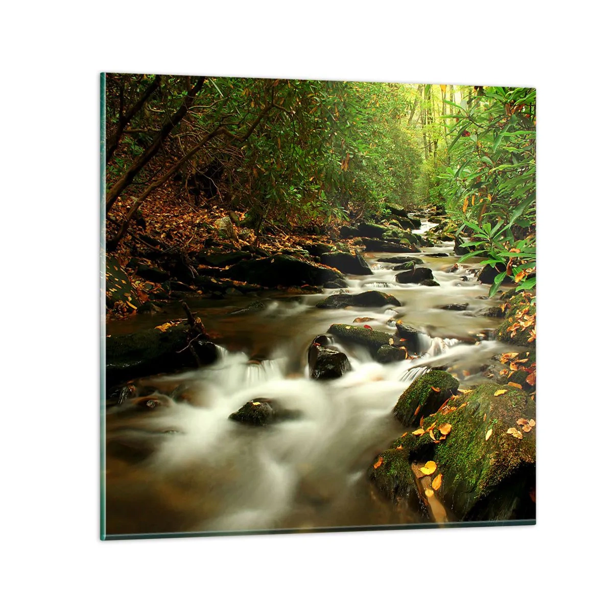 Üveg kép - Mint folyékony ezüst - 40x40 cm