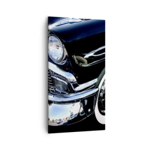 Vászonkép - Klasszika ezüst, fekete és fehér színben - 55x100 cm