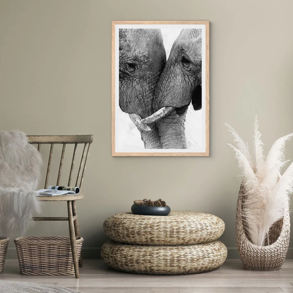 Poszter világos tölgy keretben - Szívélyes vallomás - 30x40 cm