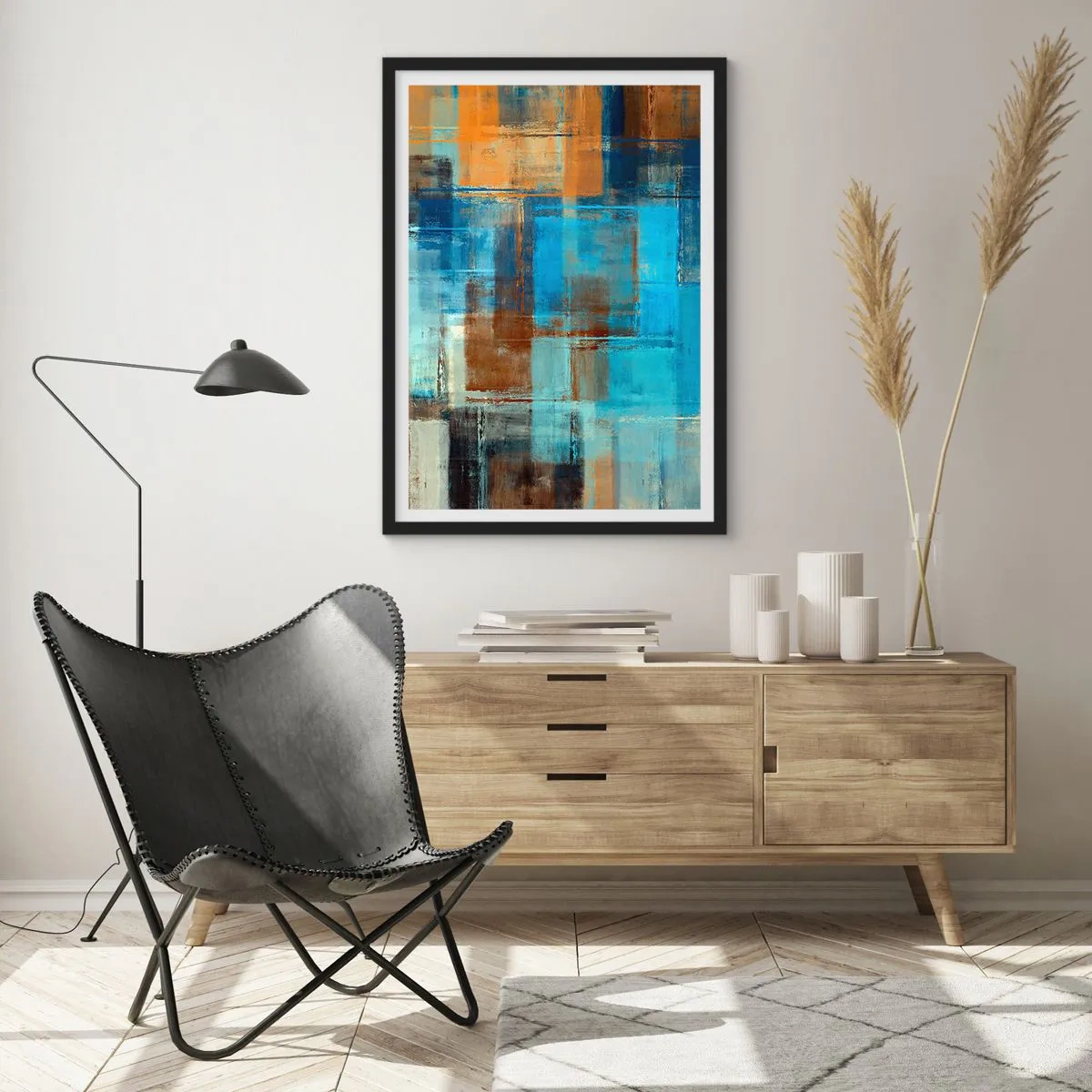 Poszter fehér keretben - A kék fátyolon keresztül - 40x50 cm