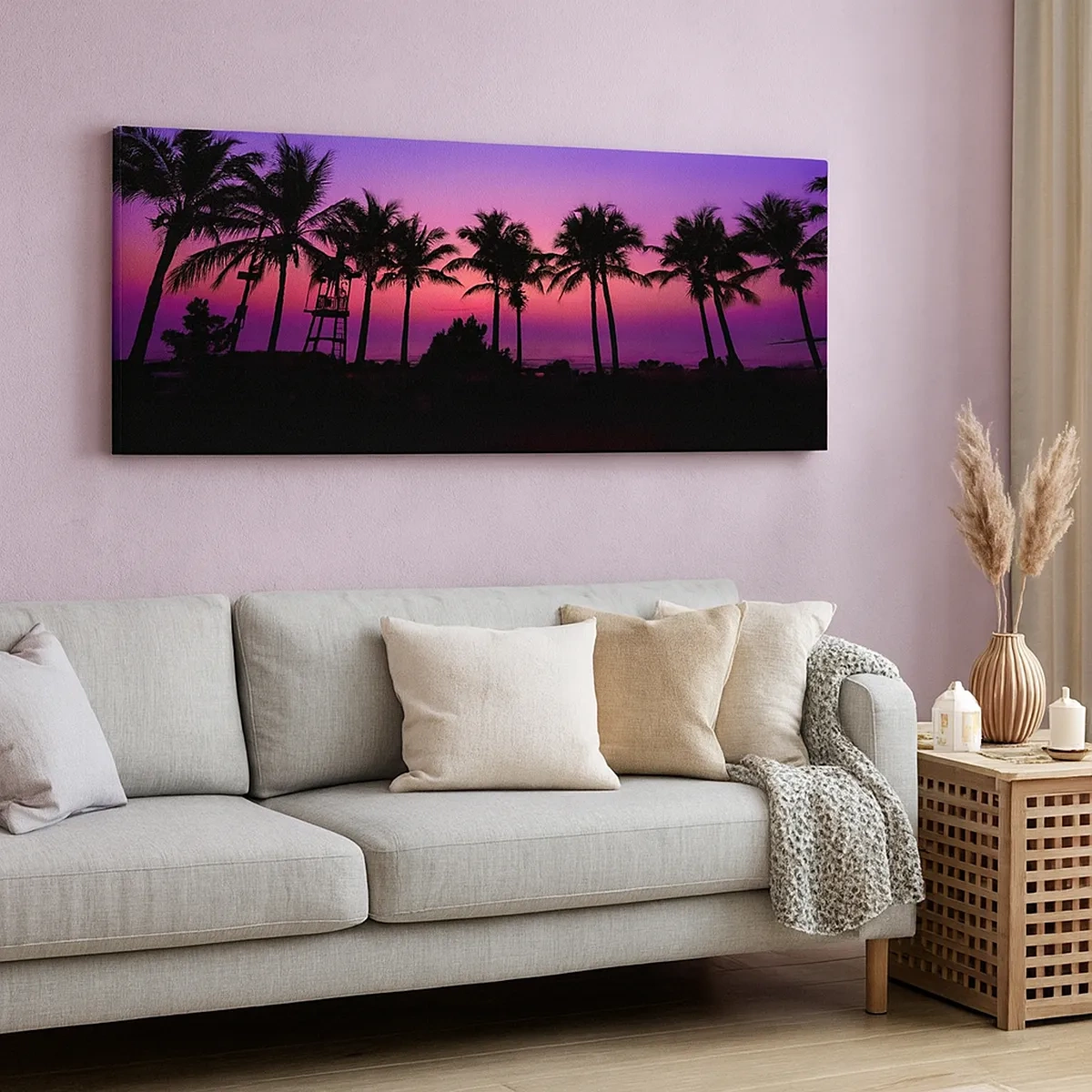 Vászonkép - Este a pálmafák alatt - 30x30 cm