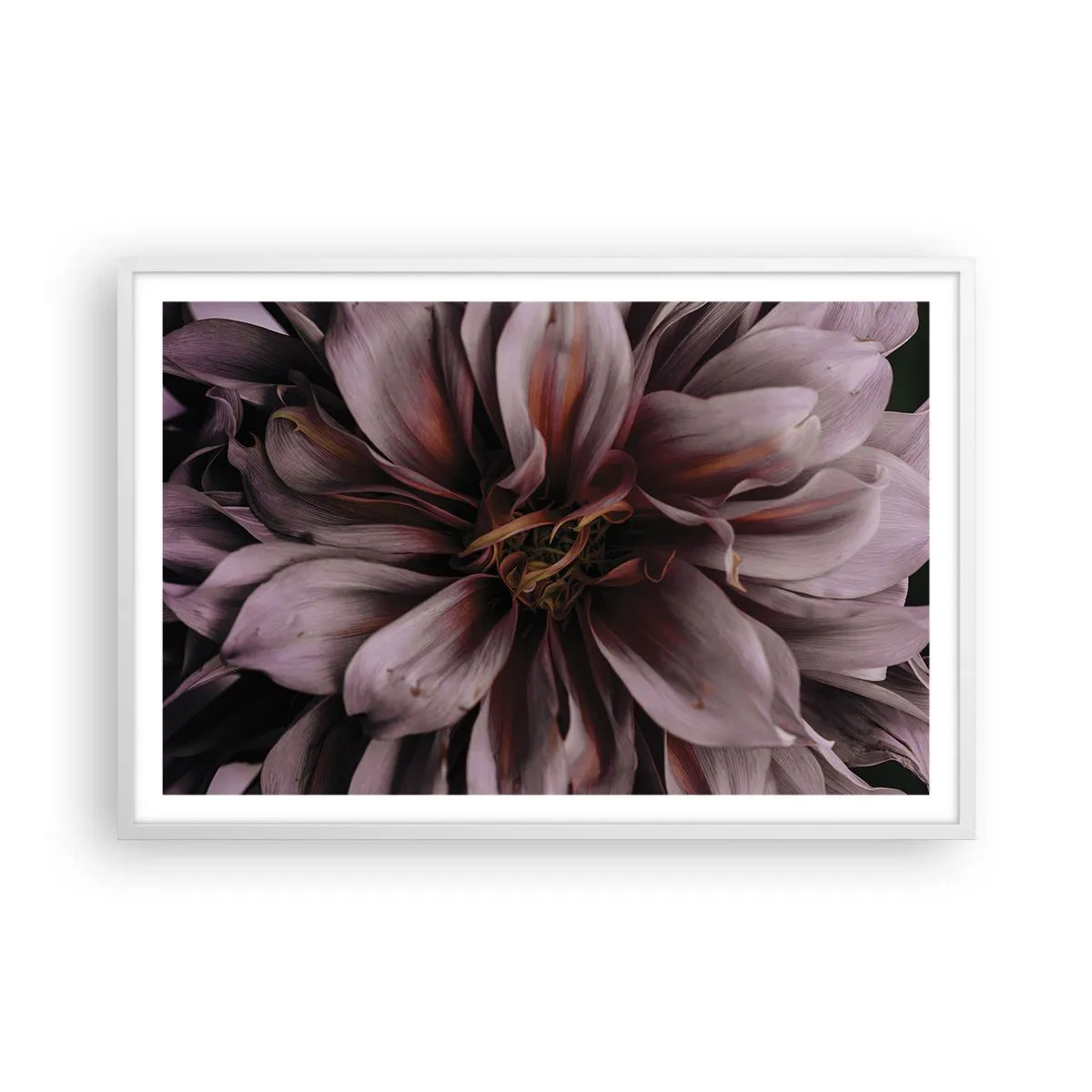 Poszter fekete keretben - Virágos szív - 91x61 cm