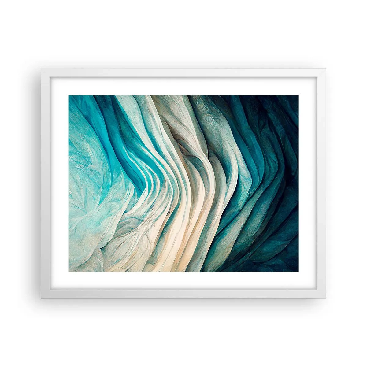 Poszter fekete keretben - Kék telhetetlenség - 50x40 cm