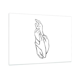 Üveg kép - Jó érintés - 100x70 cm