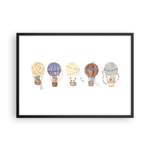 Poszter fehér keretben - Barátok egy utazáson - 70x50 cm