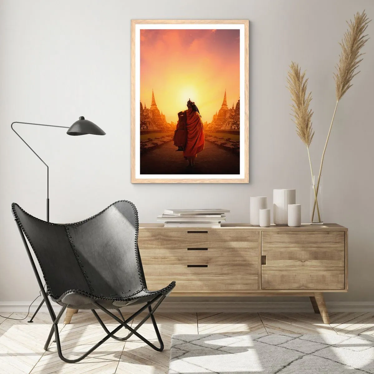 Poszter világos tölgy keretben - Nyugalomban a végtelenségen át - 61x91 cm