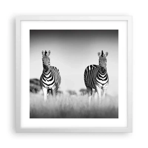 Poszter fekete keretben - A világ mégis fekete-fehér - 40x40 cm