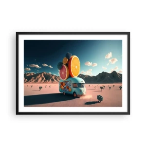 Poszter fehér keretben - A nyaralás íze - 70x50 cm