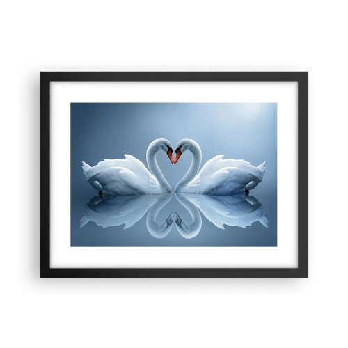 Poszter fehér keretben - Itt az ideje a szerelemnek - 40x30 cm