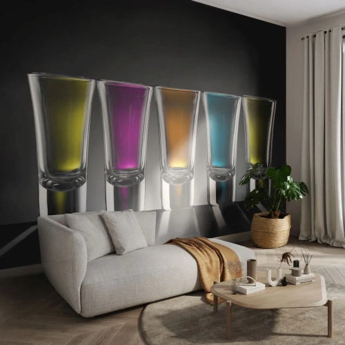 Öntapadós Fotótapéta Deluxe Sticker - Az öröm színei - Gasztronómia, Italok, Szemüveg - 300x210 cm