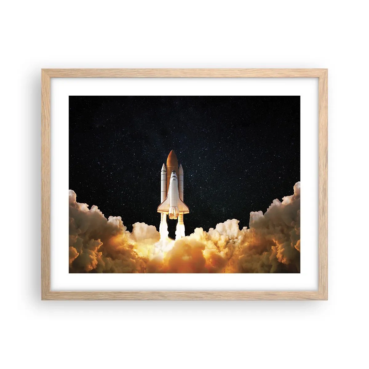 Poszter világos tölgy keretben - Ad astra! - 50x40 cm