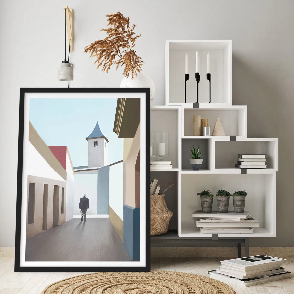 Poszter fehér keretben - Napfényes séta - 61x91 cm