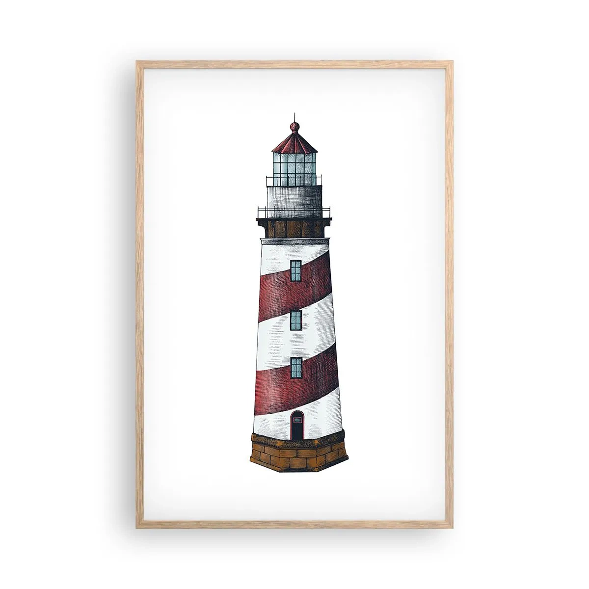 Poszter világos tölgy keretben - Mindig résen - 61x91 cm