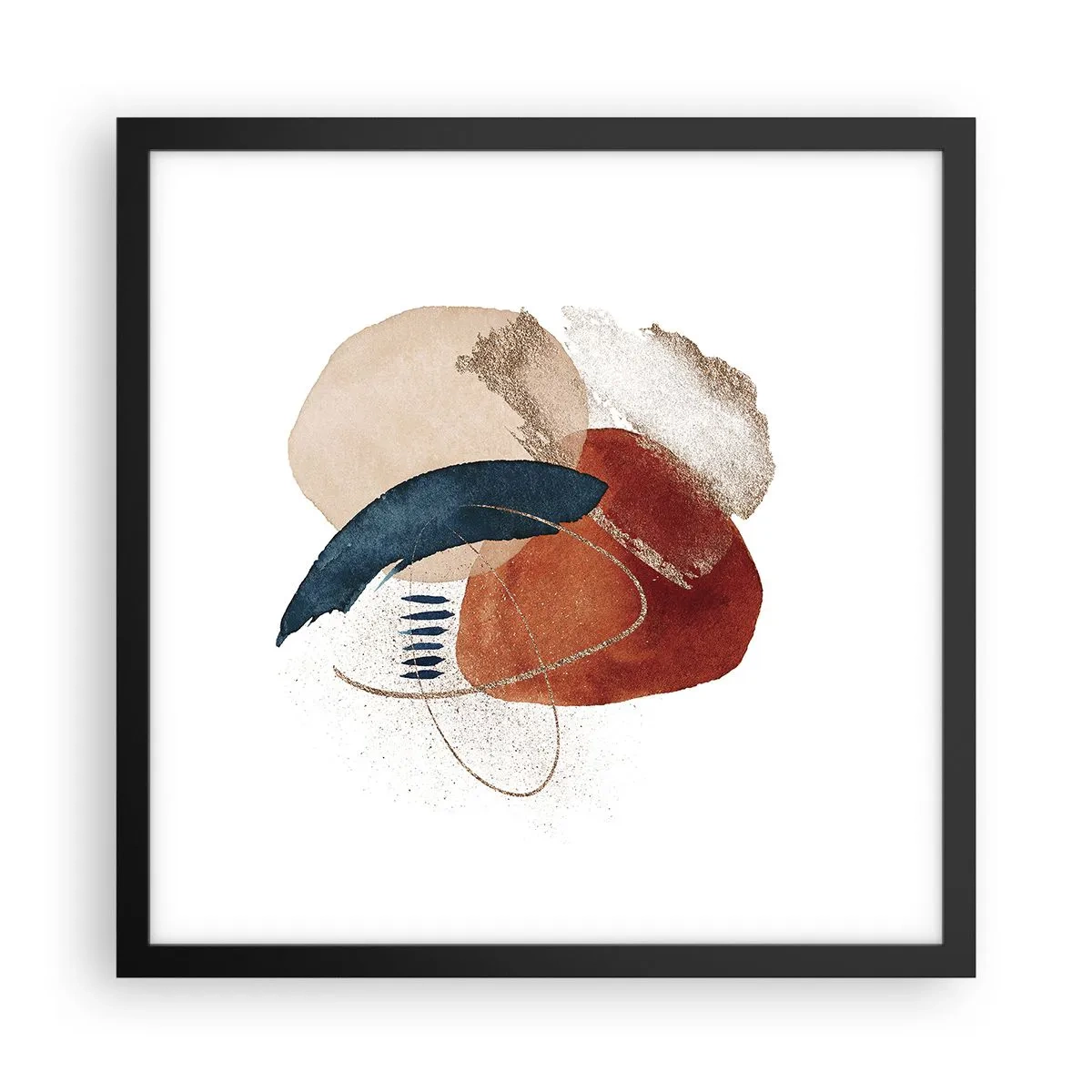 Poszter fehér keretben - Ovális kompozíció - 40x40 cm